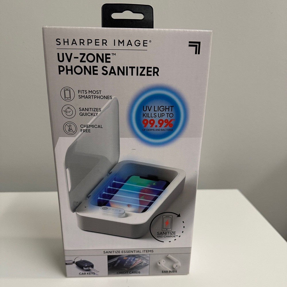 Sharper Image UV-Zone Phone Sanitizer - White